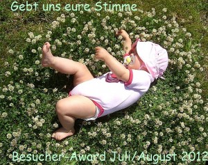 Mädchen im Klee liegend - Einladung zur Abstimmung Besucher-Award Juli/August 2012
